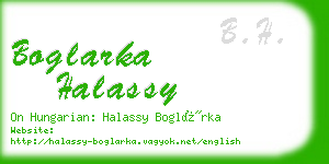 boglarka halassy business card